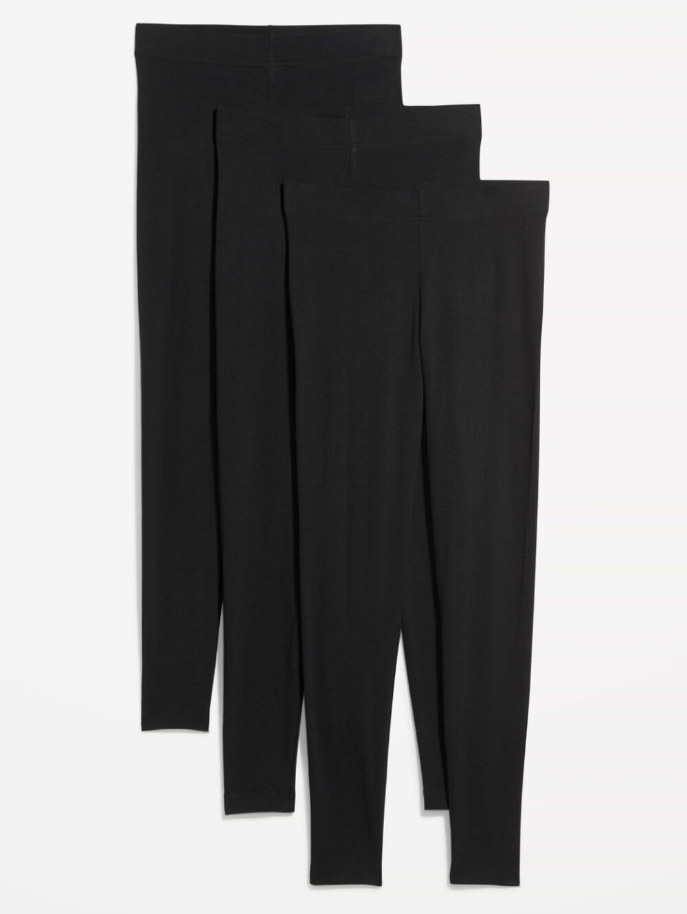 Old Navy High-Waisted Fashion Layering Leggings 3-pack Size M Tall BlackJack